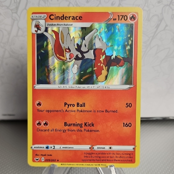 Cinderace 035/202 Pokemon TCG Holo Rare - Picture 1 of 1